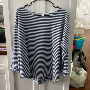 Old Navy blue & white striped sweatshirt